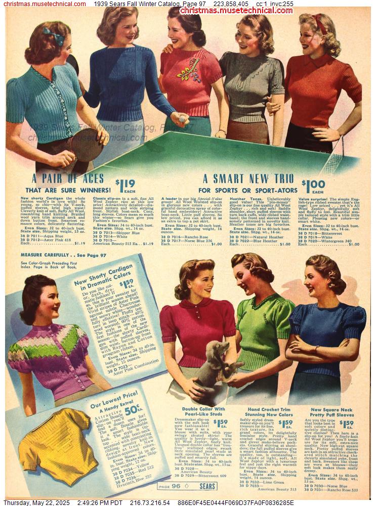1939 Sears Fall Winter Catalog, Page 97