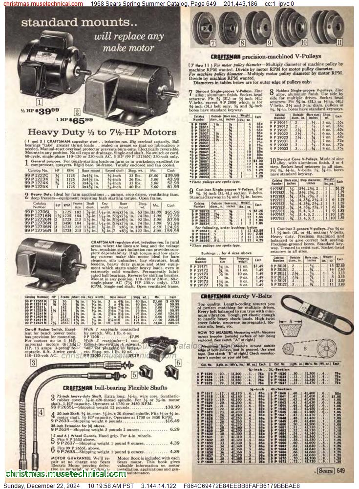 1968 Sears Spring Summer Catalog, Page 649