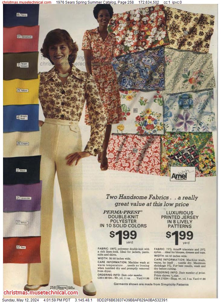 1976 Sears Spring Summer Catalog, Page 258