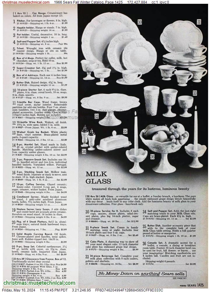 1966 Sears Fall Winter Catalog, Page 1425