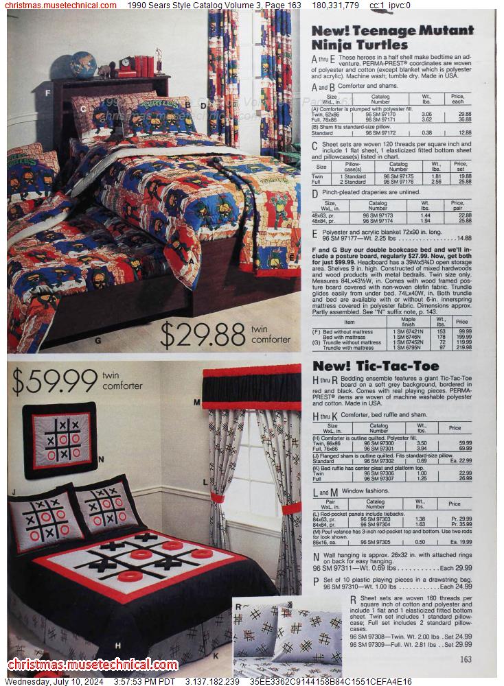 1990 Sears Style Catalog Volume 3, Page 163