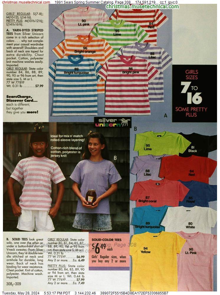 1991 Sears Spring Summer Catalog, Page 308