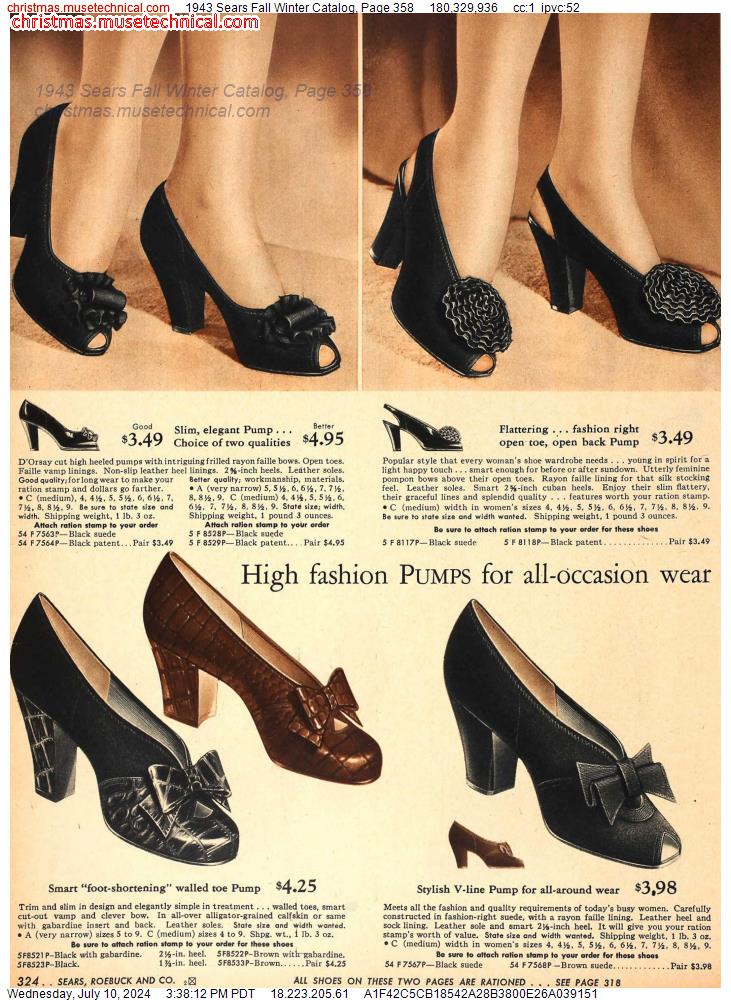 1943 Sears Fall Winter Catalog, Page 358