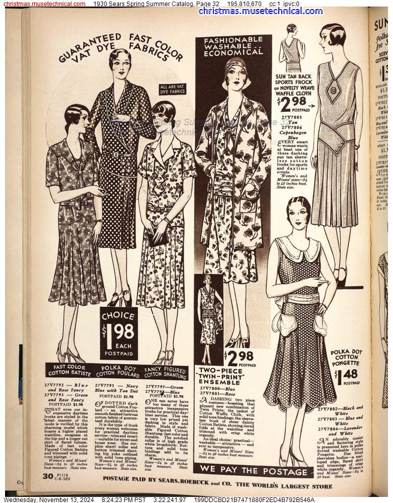 1930 Sears Spring Summer Catalog, Page 32