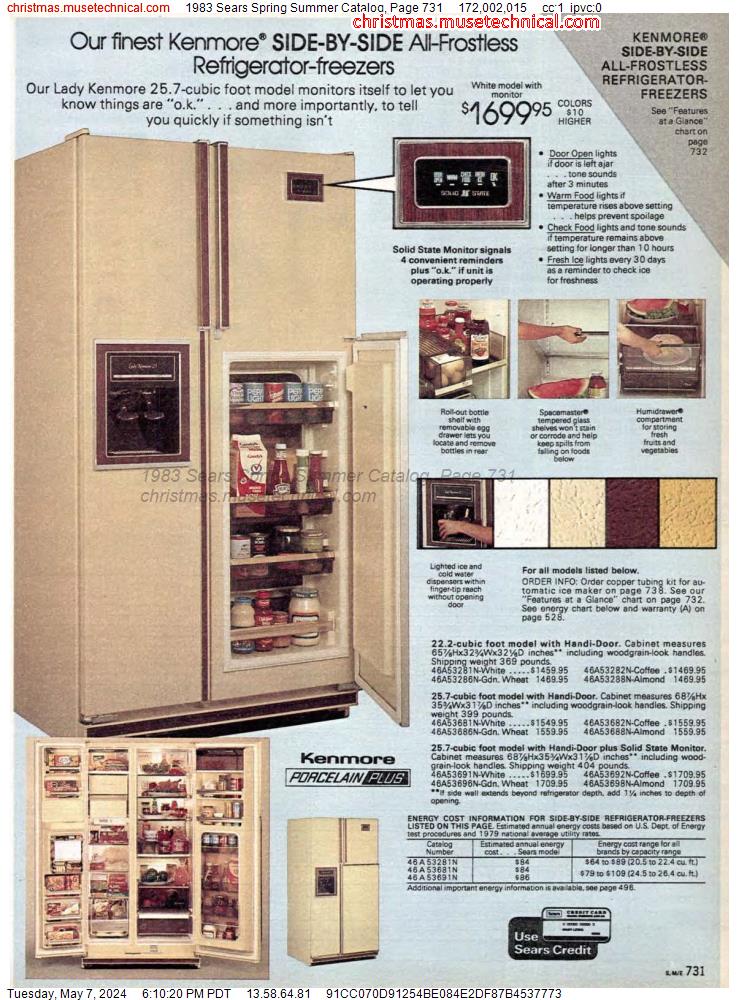 1983 Sears Spring Summer Catalog, Page 731