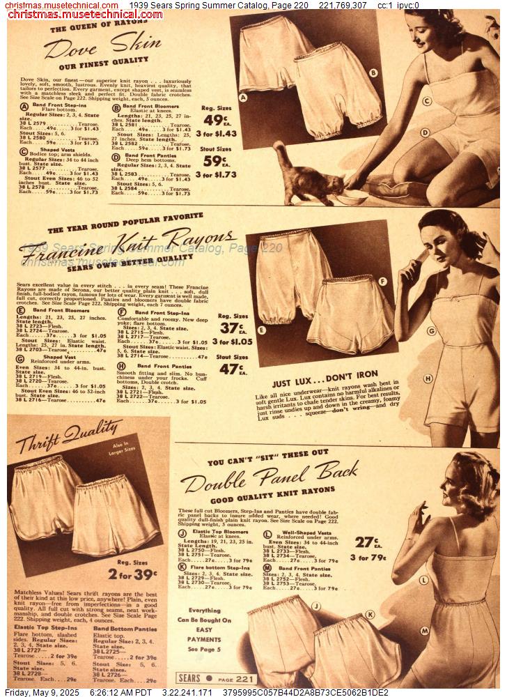 1939 Sears Spring Summer Catalog, Page 220