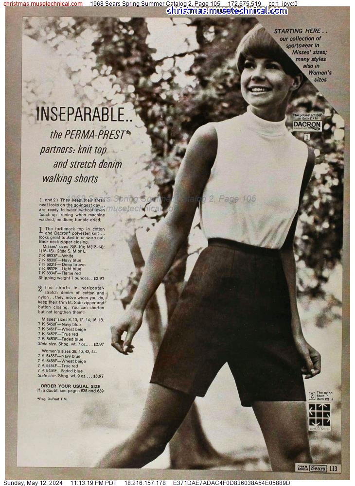 1968 Sears Spring Summer Catalog 2, Page 105