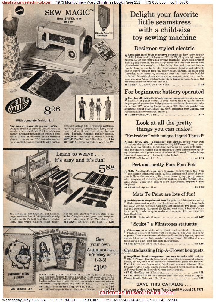 1973 Montgomery Ward Christmas Book, Page 252