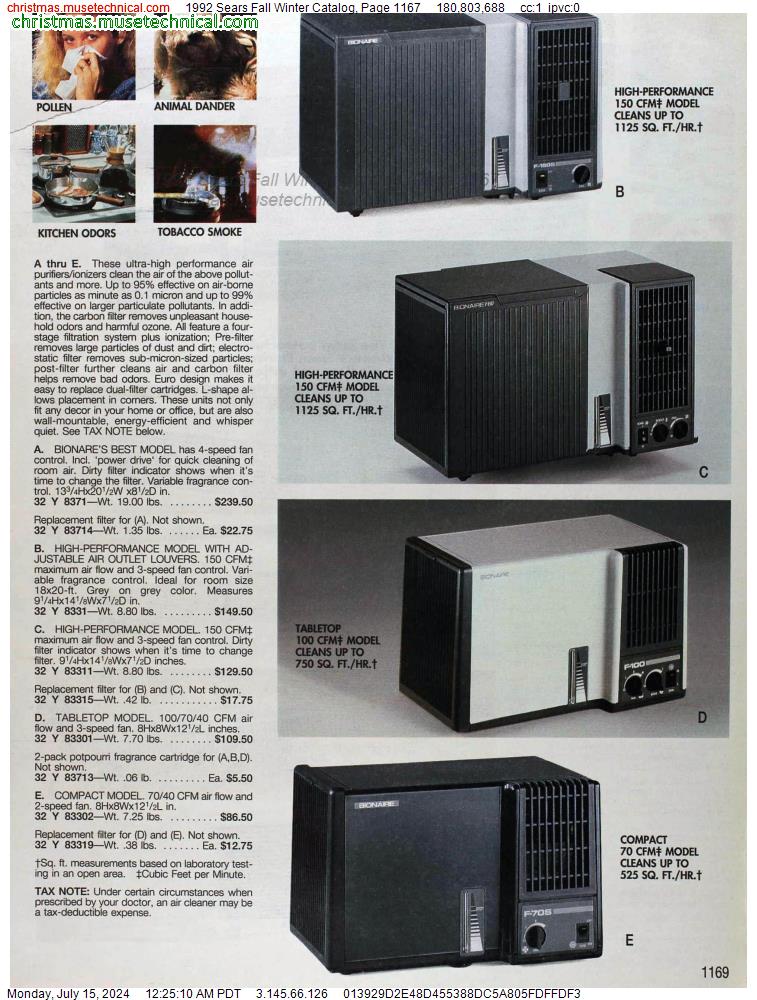 1992 Sears Fall Winter Catalog, Page 1167
