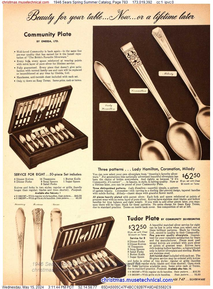 1946 Sears Spring Summer Catalog, Page 783