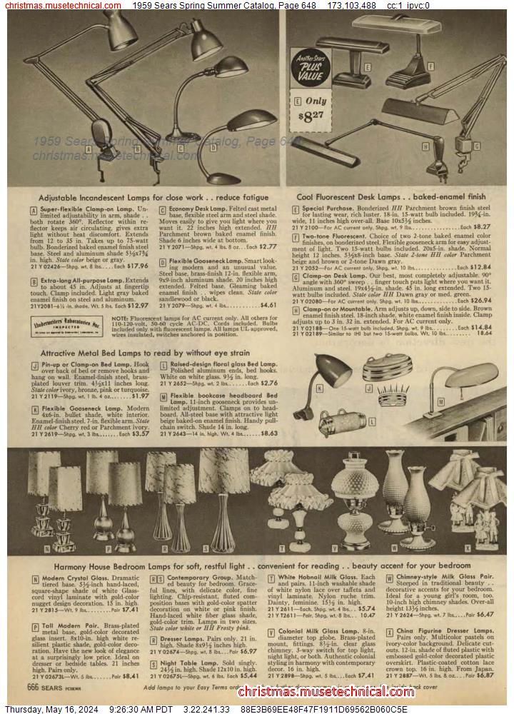 1959 Sears Spring Summer Catalog, Page 648
