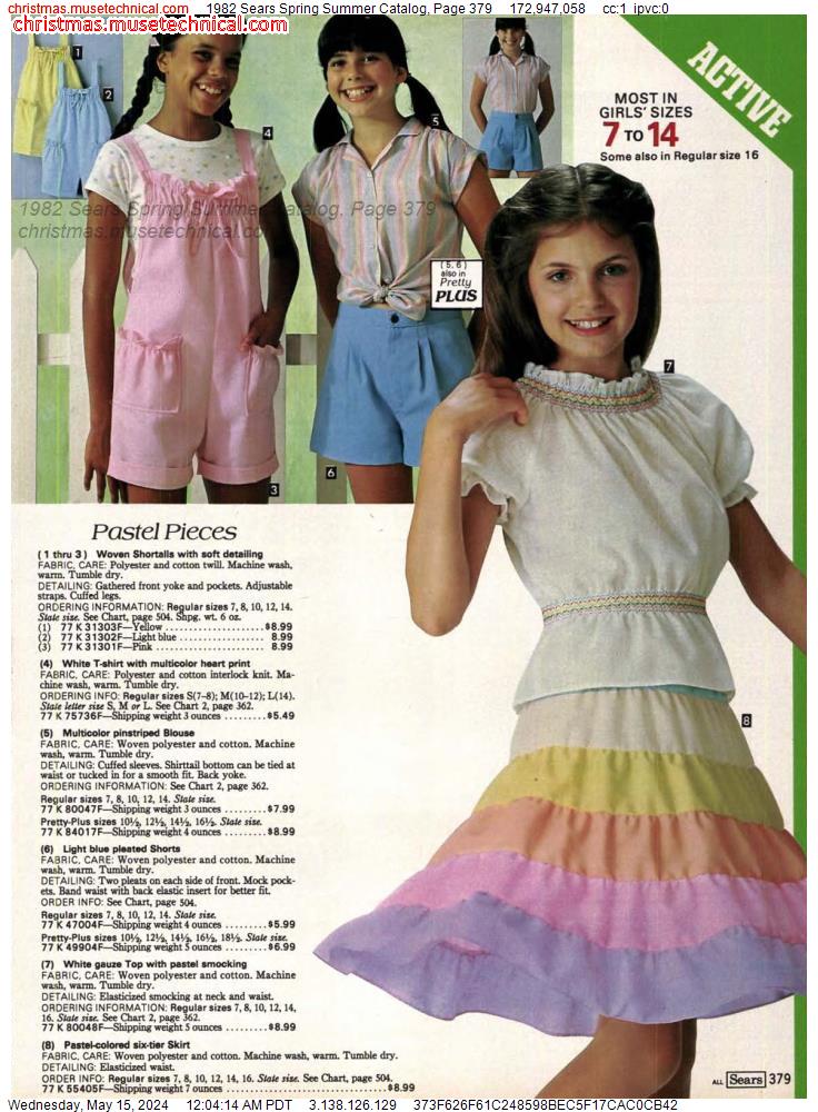 1982 Sears Spring Summer Catalog, Page 379