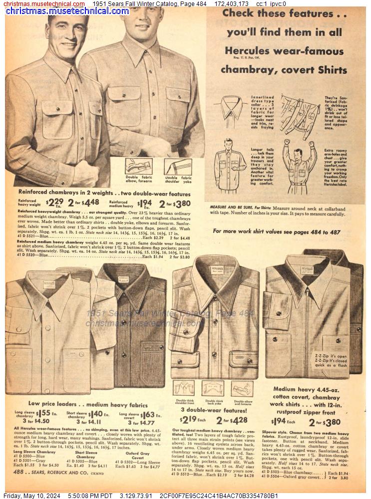 1951 Sears Fall Winter Catalog, Page 484