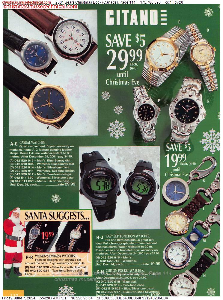 2001 Sears Christmas Book (Canada), Page 114
