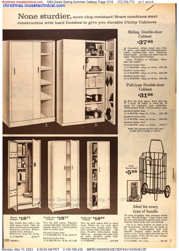 1964 Sears Spring Summer Catalog, Page 1312