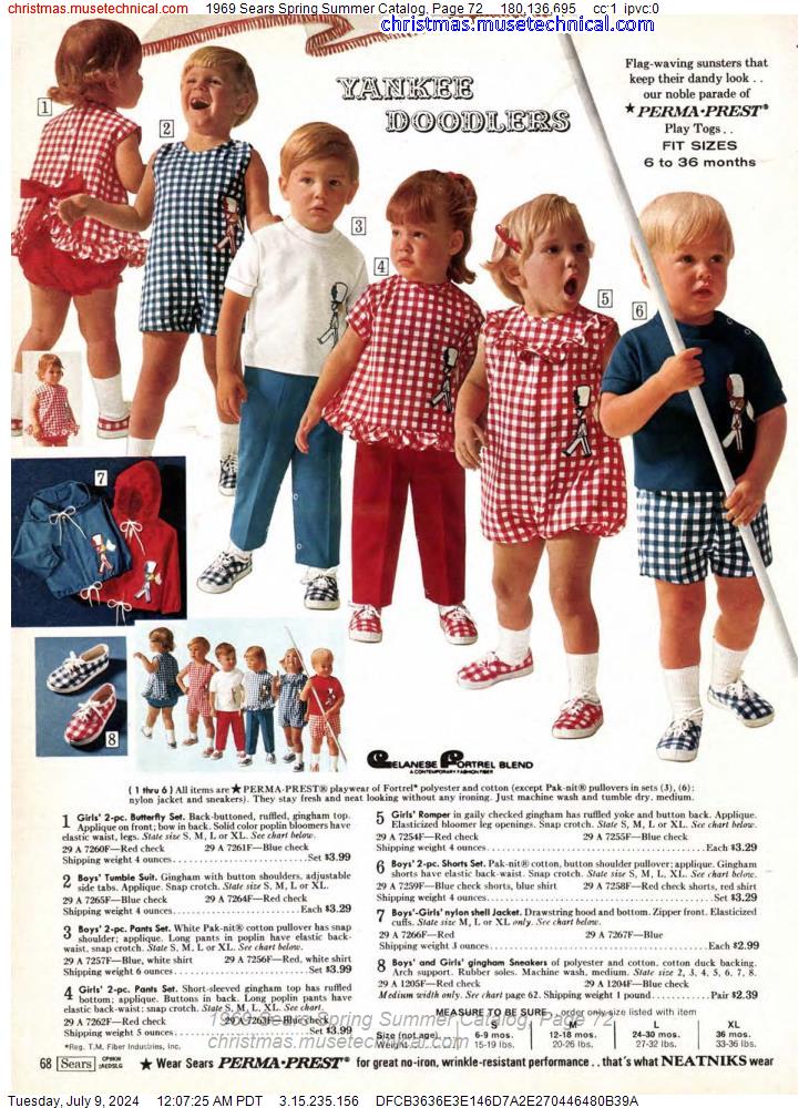 1969 Sears Spring Summer Catalog, Page 72