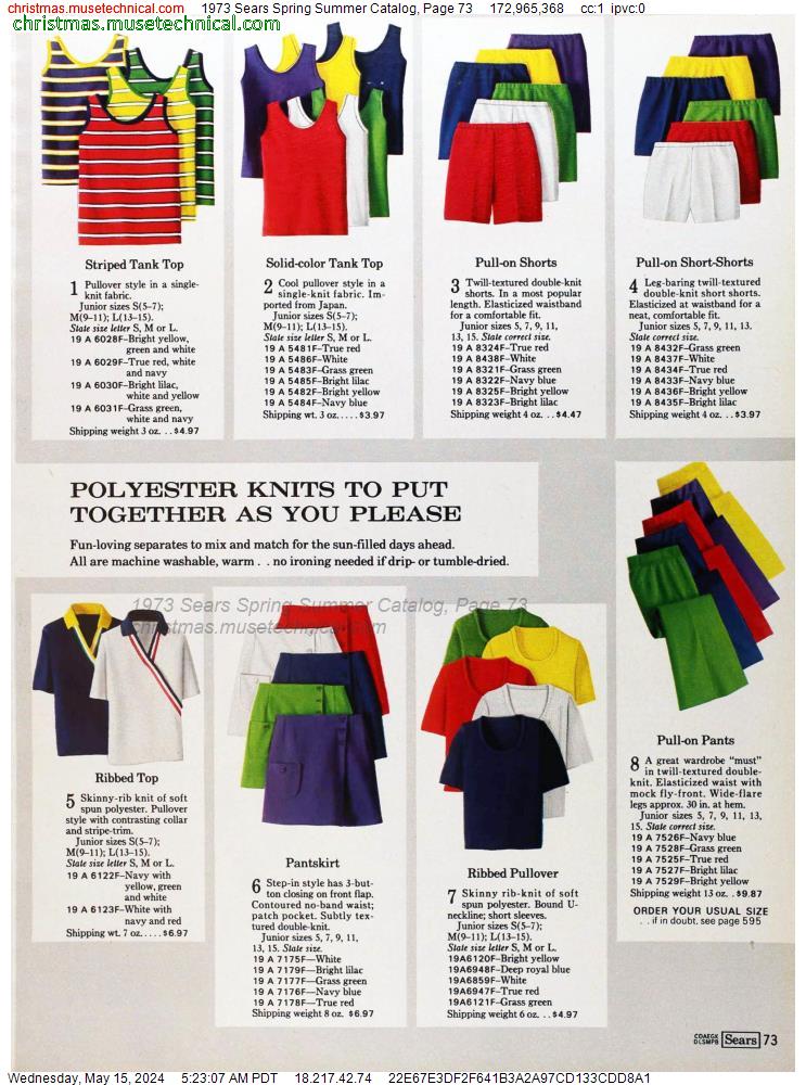 1973 Sears Spring Summer Catalog, Page 73