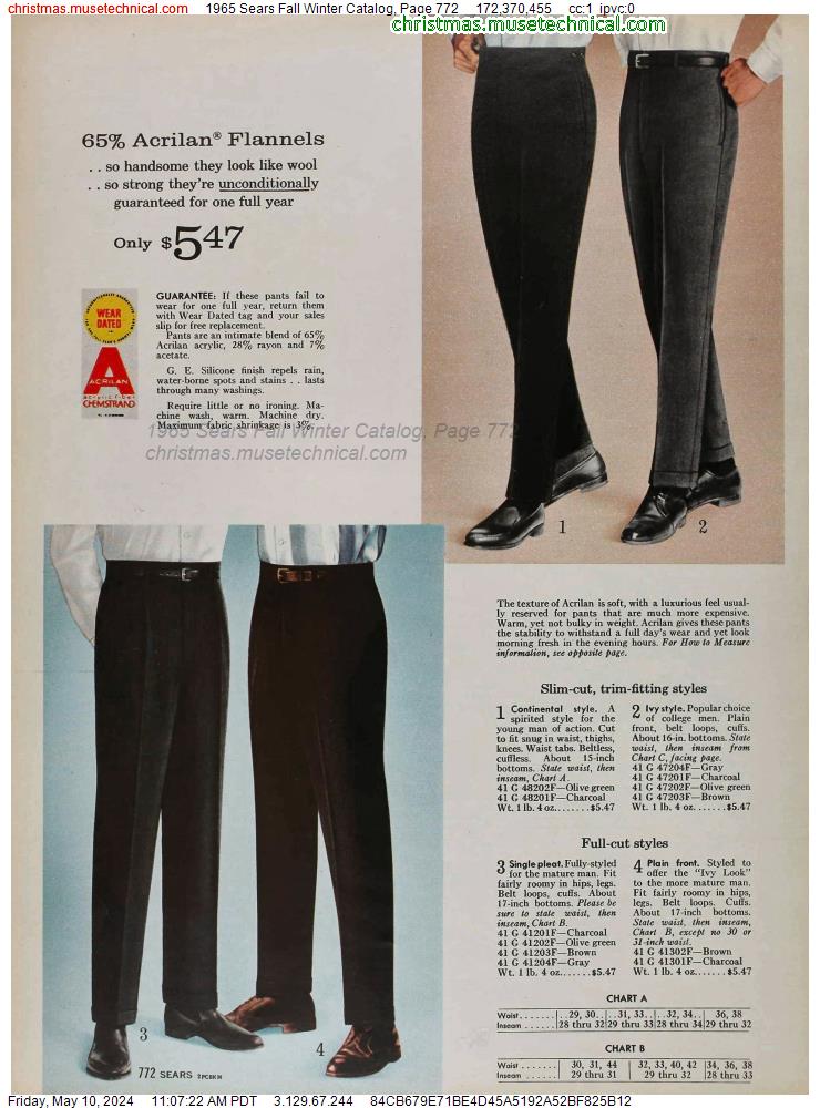 1965 Sears Fall Winter Catalog, Page 772
