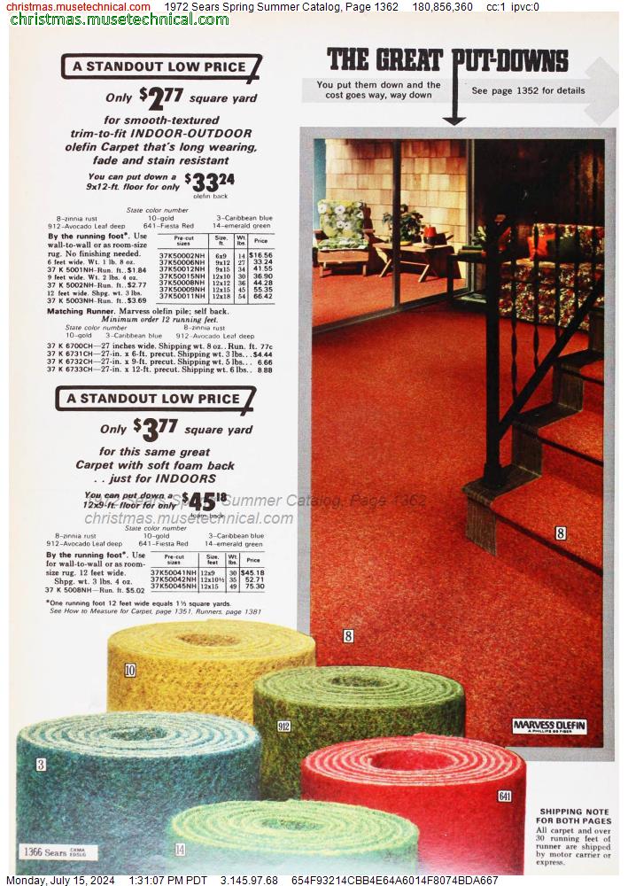 1972 Sears Spring Summer Catalog, Page 1362