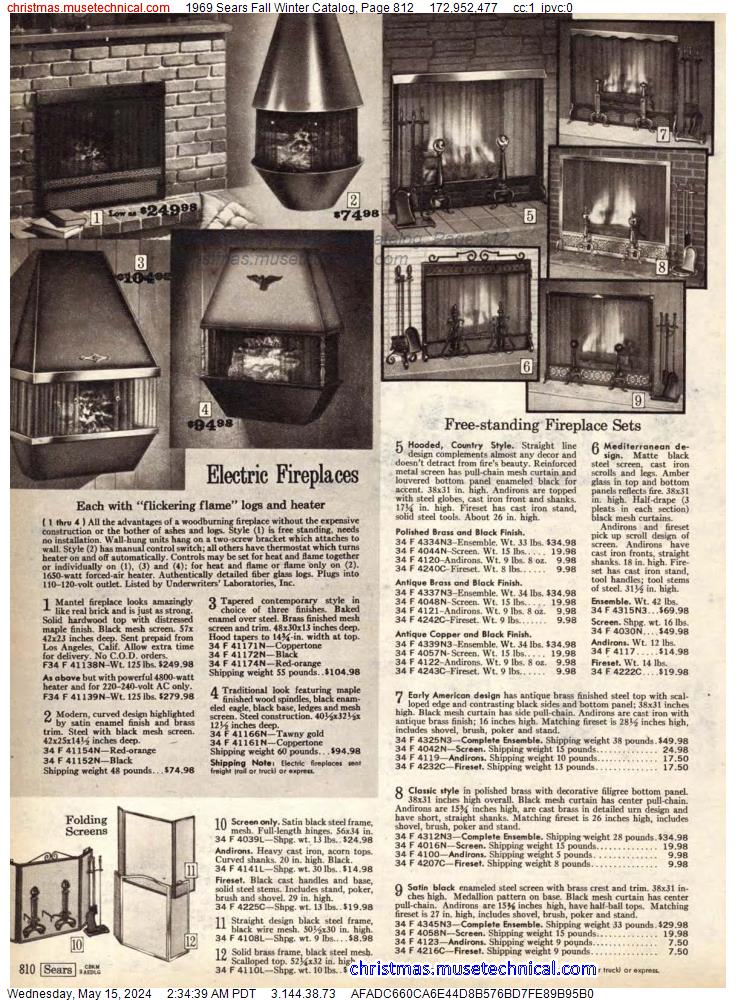 1969 Sears Fall Winter Catalog, Page 812