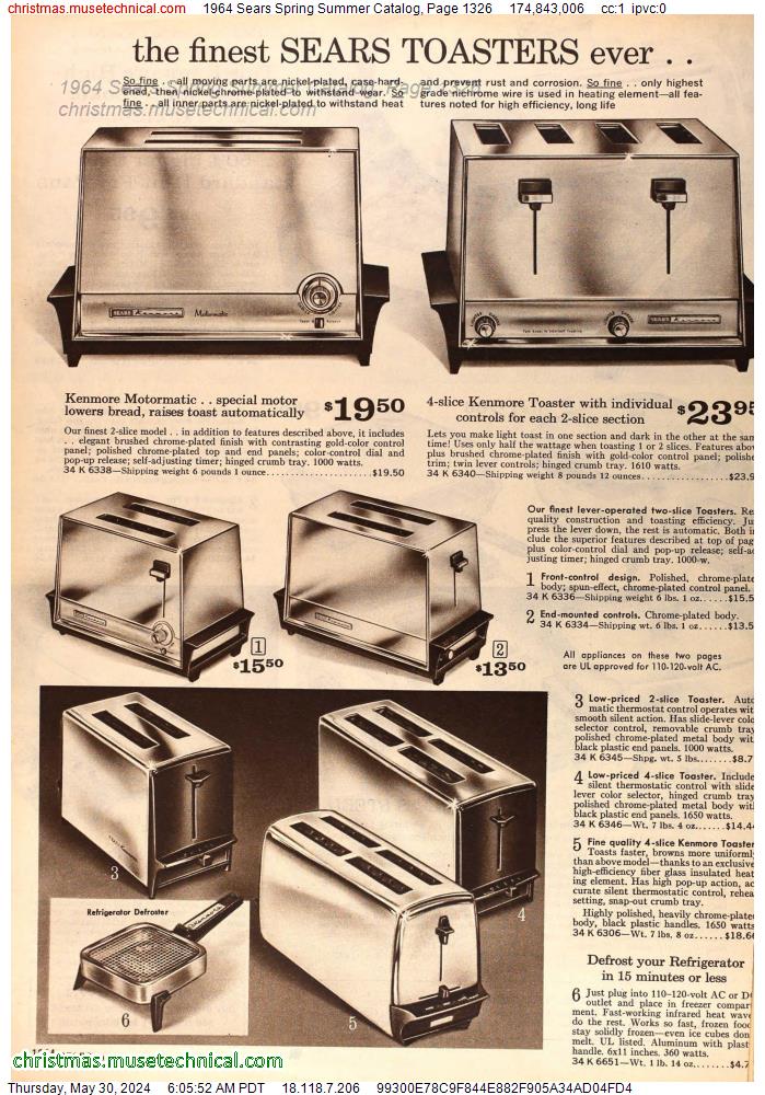 1964 Sears Spring Summer Catalog, Page 1326