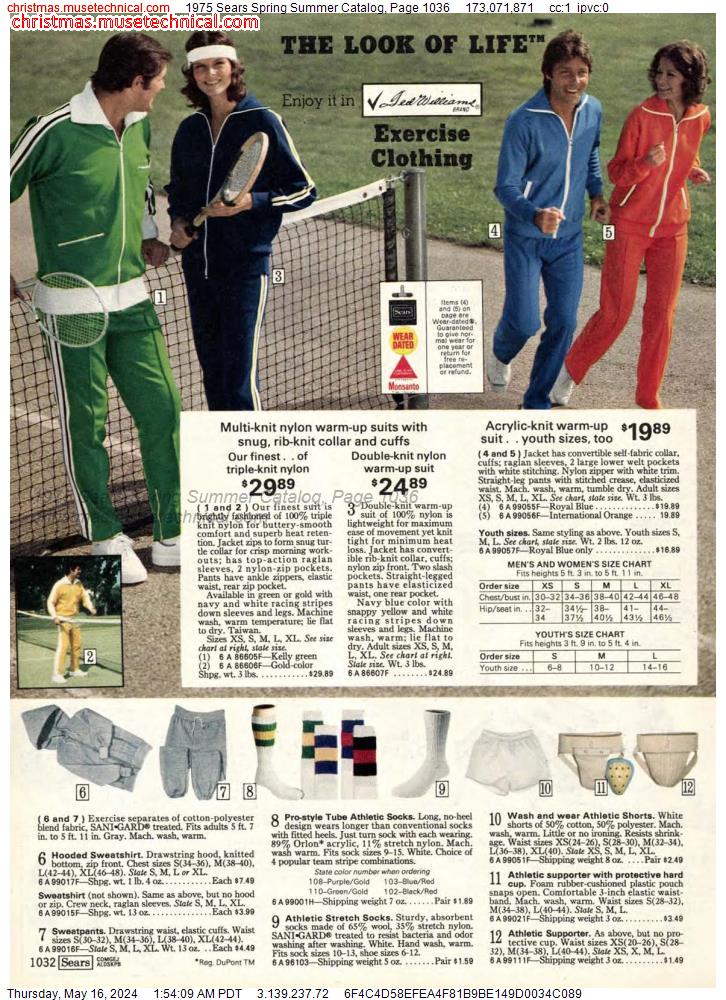 1975 Sears Spring Summer Catalog, Page 1036