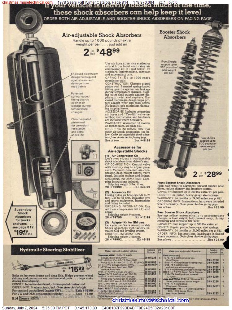1978 Sears Fall Winter Catalog, Page 814