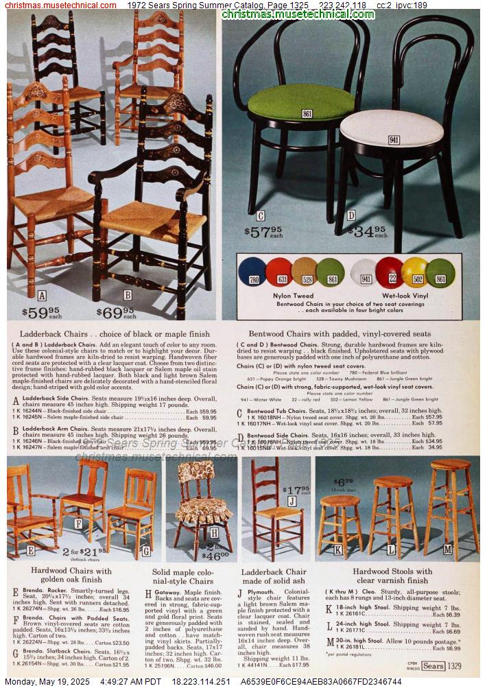 1972 Sears Spring Summer Catalog, Page 1325