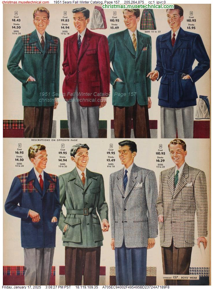 1951 Sears Fall Winter Catalog, Page 157