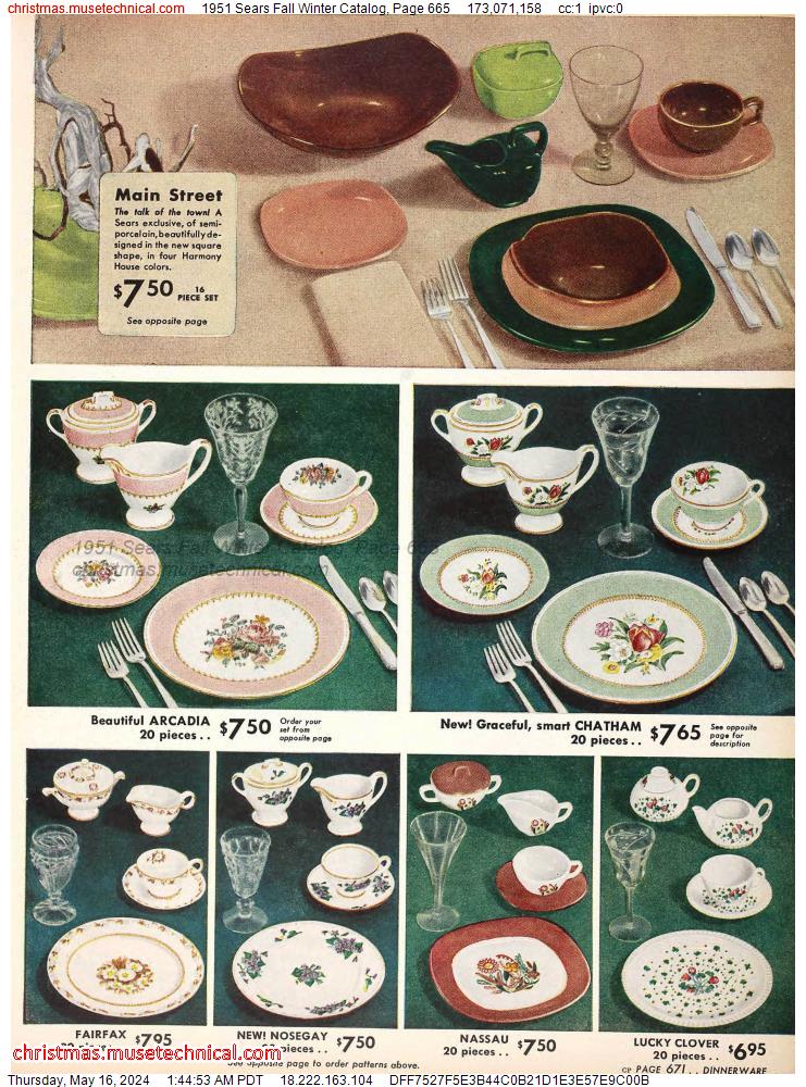 1951 Sears Fall Winter Catalog, Page 665