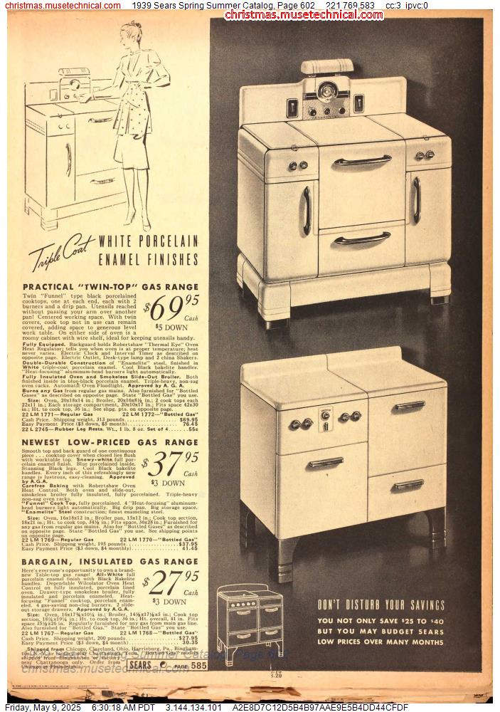 1939 Sears Spring Summer Catalog, Page 602