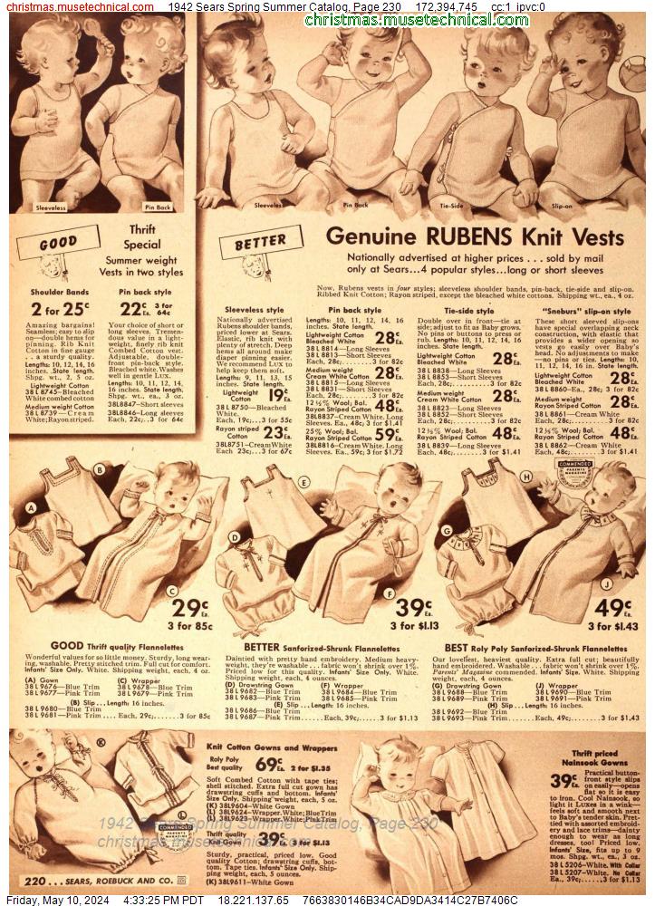 1942 Sears Spring Summer Catalog, Page 230
