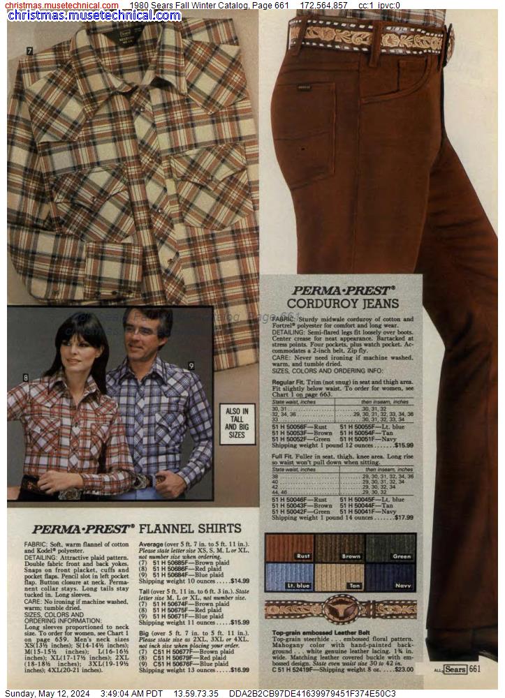 1980 Sears Fall Winter Catalog, Page 661