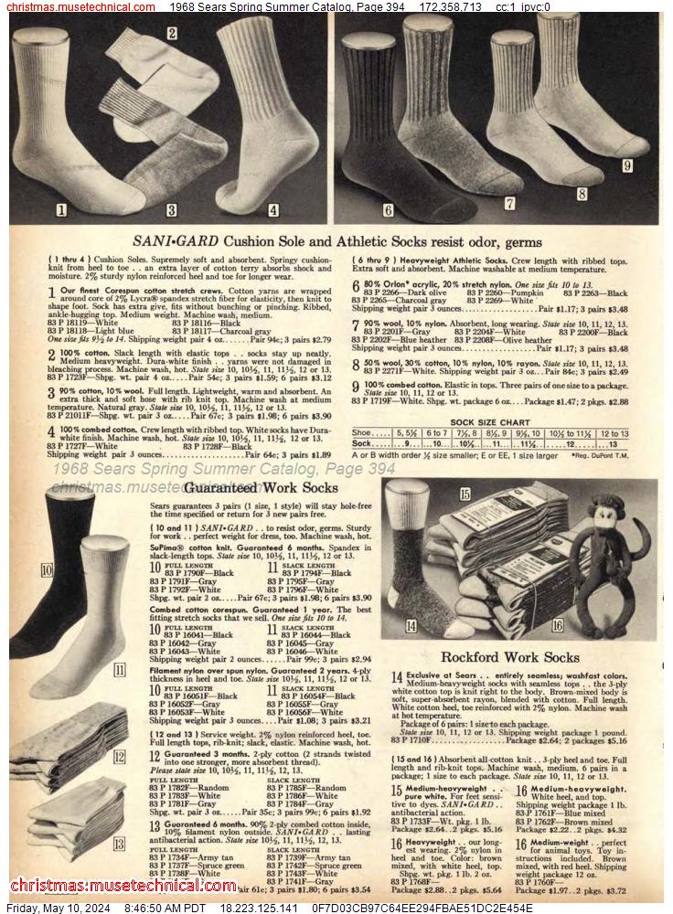 1968 Sears Spring Summer Catalog, Page 394