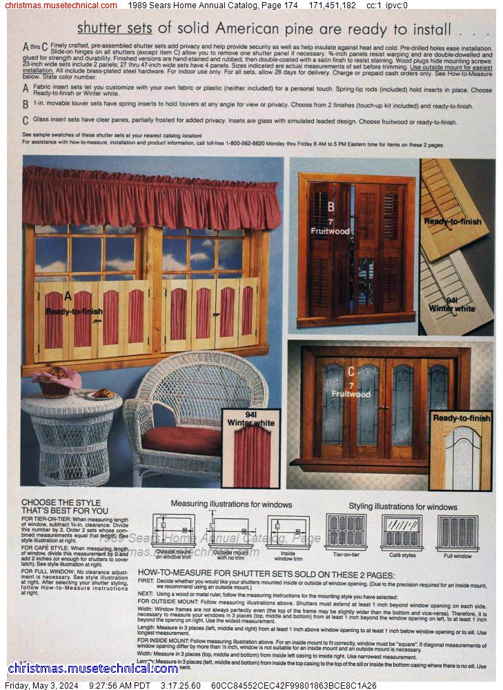 1989 Sears Home Annual Catalog, Page 174