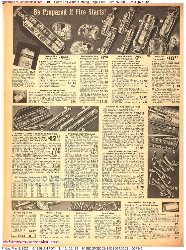 1939 Sears Fall Winter Catalog, Page 1126