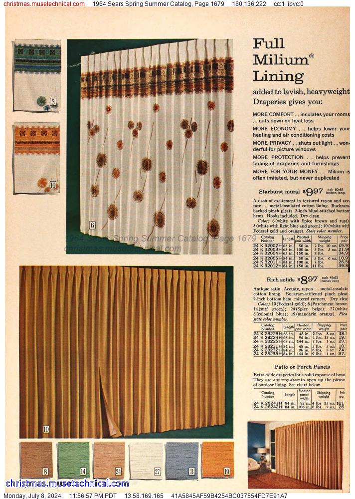 1964 Sears Spring Summer Catalog, Page 1679