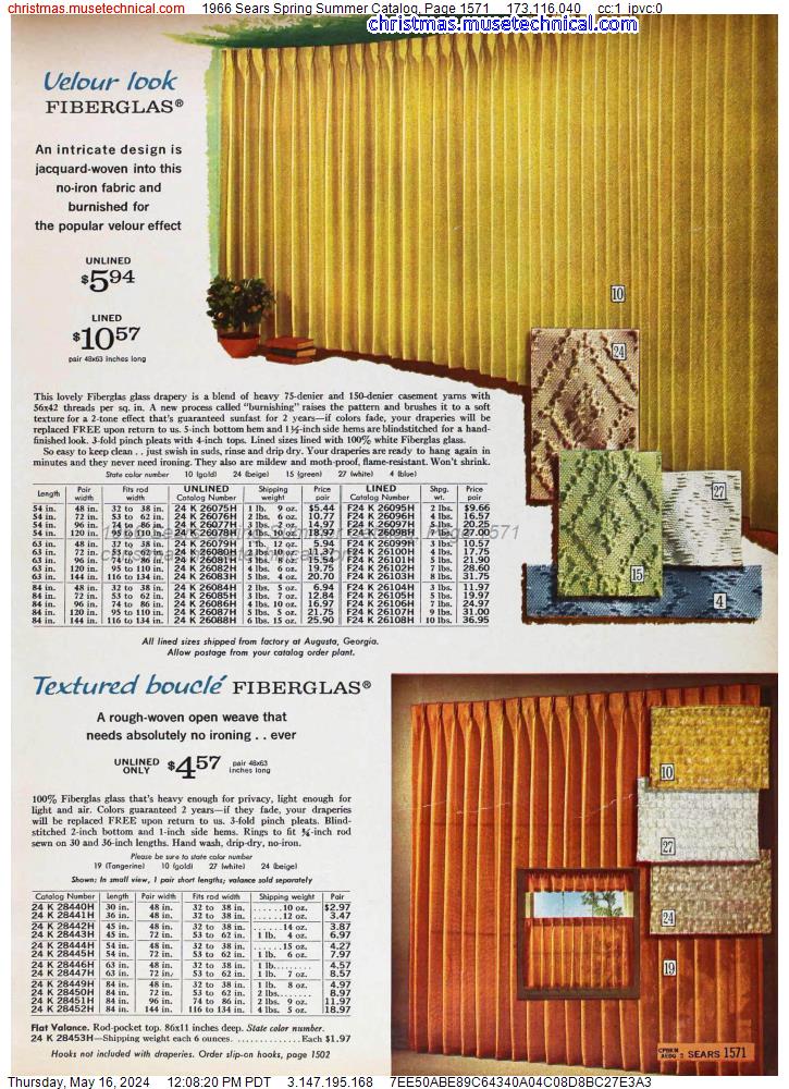 1966 Sears Spring Summer Catalog, Page 1571