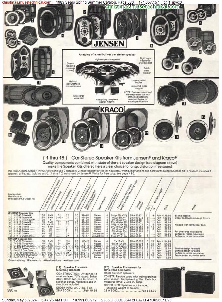 1983 Sears Spring Summer Catalog, Page 580