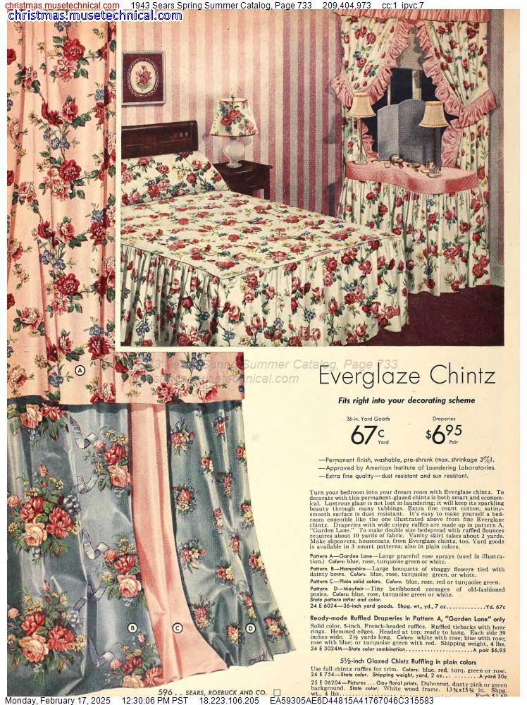 1943 Sears Spring Summer Catalog, Page 733