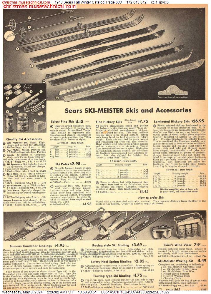 1943 Sears Fall Winter Catalog, Page 633