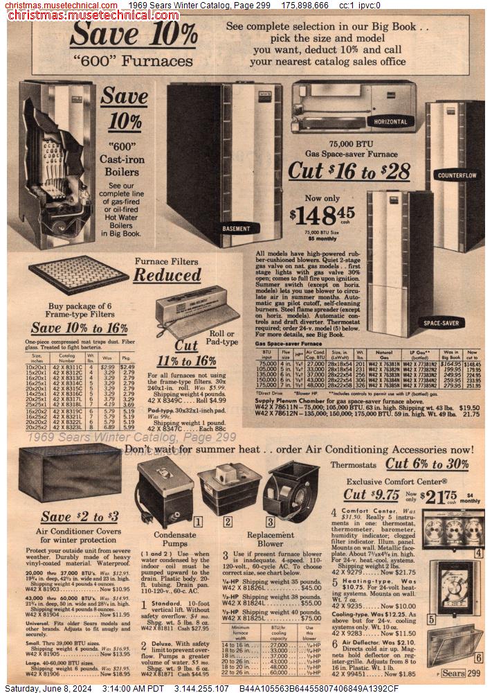 1969 Sears Winter Catalog, Page 299