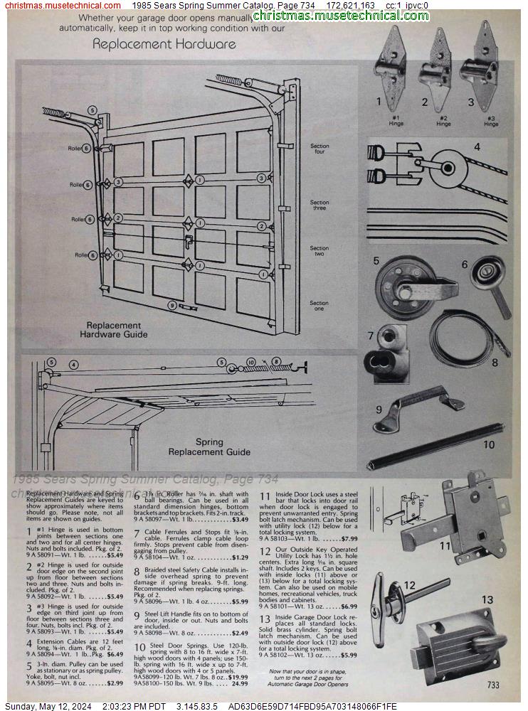 1985 Sears Spring Summer Catalog, Page 734