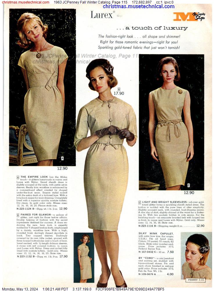 1963 JCPenney Fall Winter Catalog, Page 115