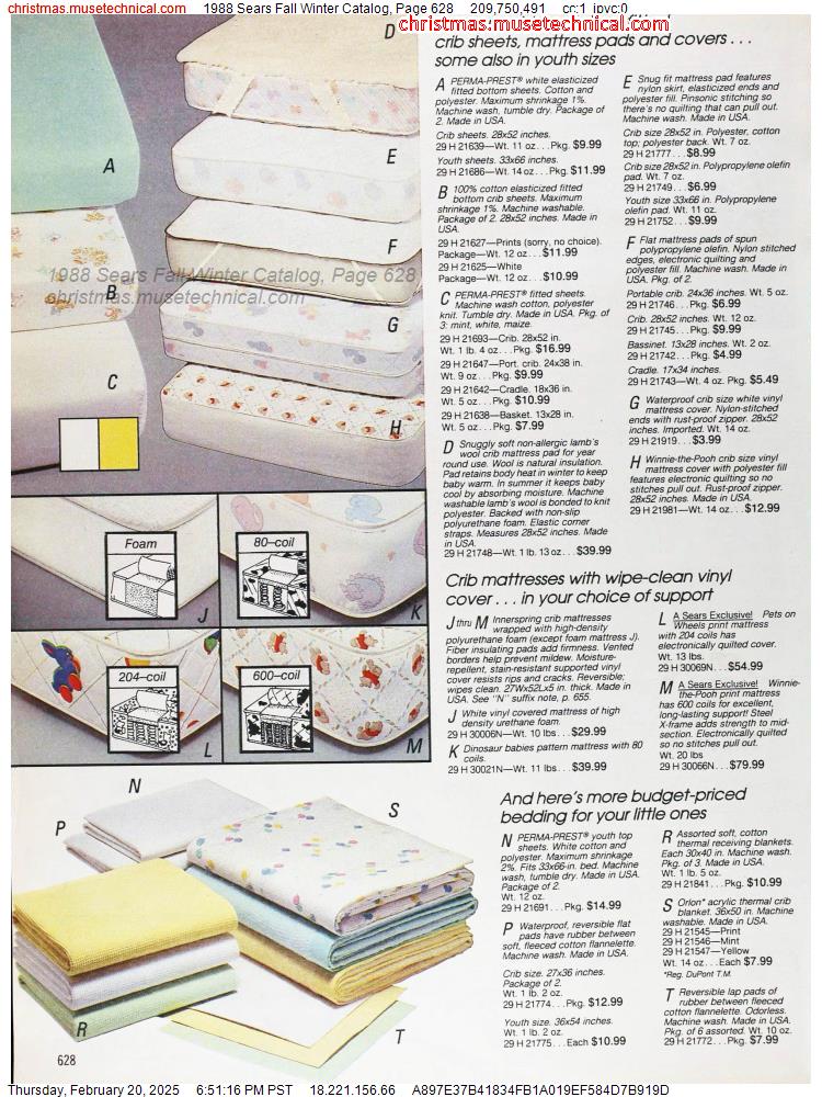 1988 Sears Fall Winter Catalog, Page 628