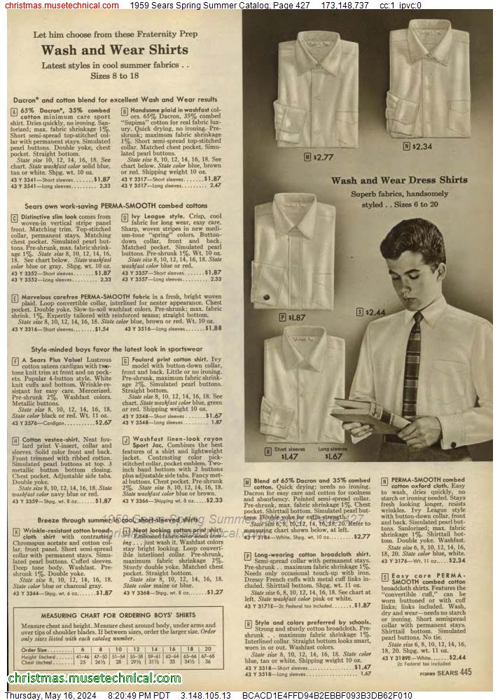 1959 Sears Spring Summer Catalog, Page 427