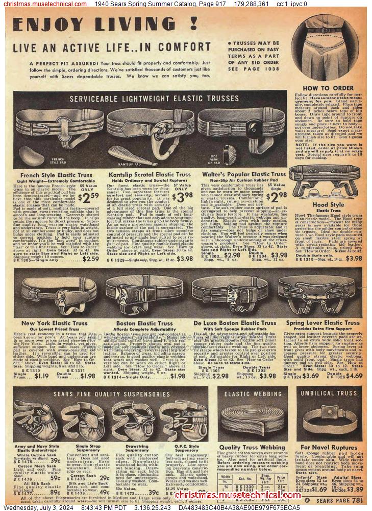 1940 Sears Spring Summer Catalog, Page 917