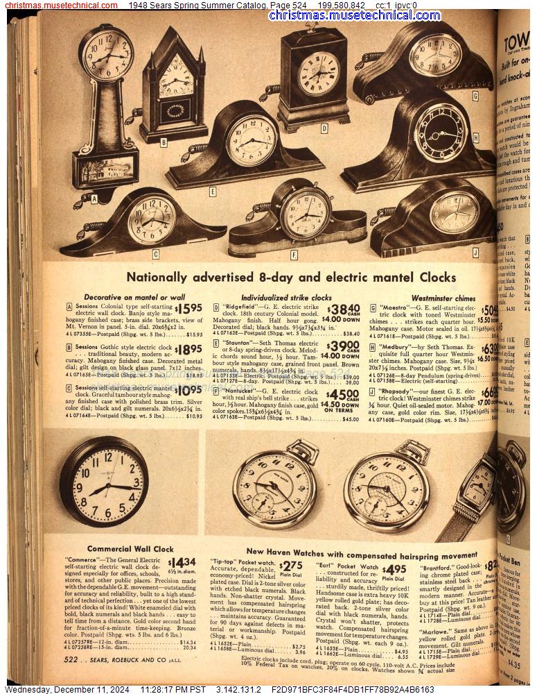 1948 Sears Spring Summer Catalog, Page 524