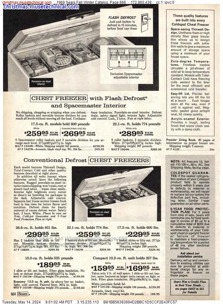 1969 Sears Fall Winter Catalog, Page 666