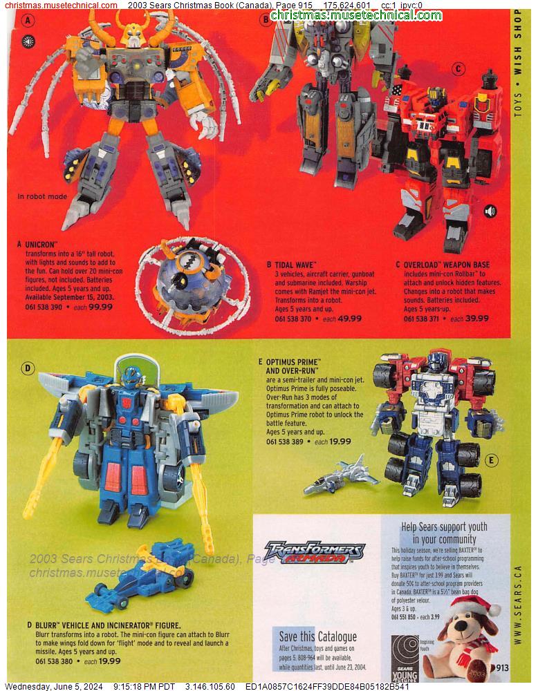 2003 Sears Christmas Book (Canada), Page 915